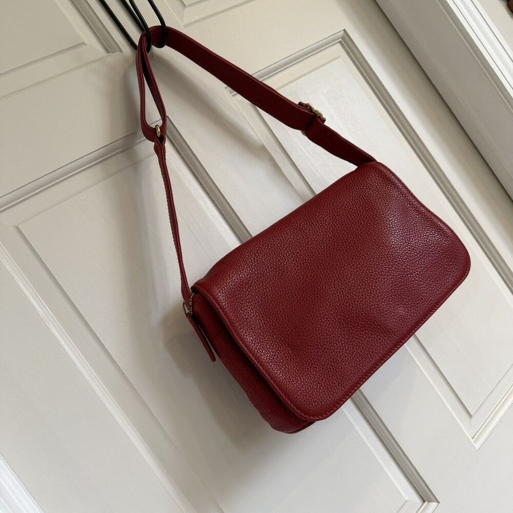 Vintage COACH Crossbody Shoulder Bag Sonoma Red Leather Purse 4928 Costa Rica